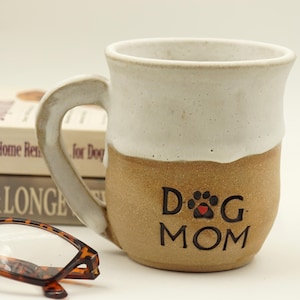 Handmade Ceramic Coffee Mug For Dog Moms: Rustic Pottery Cup