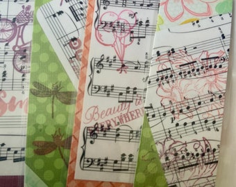 Muziekliefhebber bladwijzers set van 4