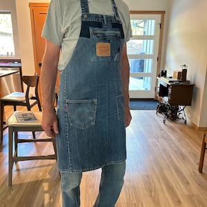 Schürze - Sonderanfertigung - upcycled aus Jeans die du mir schickst.