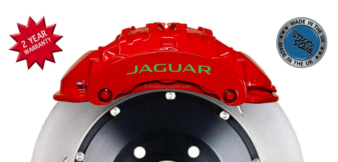Curved Jaguar brake caliper decal kit in 10 year high Etsy