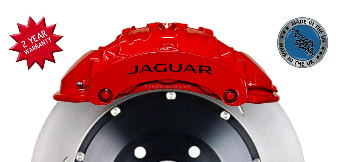 Curved Jaguar brake caliper decal kit in 10 year high Etsy