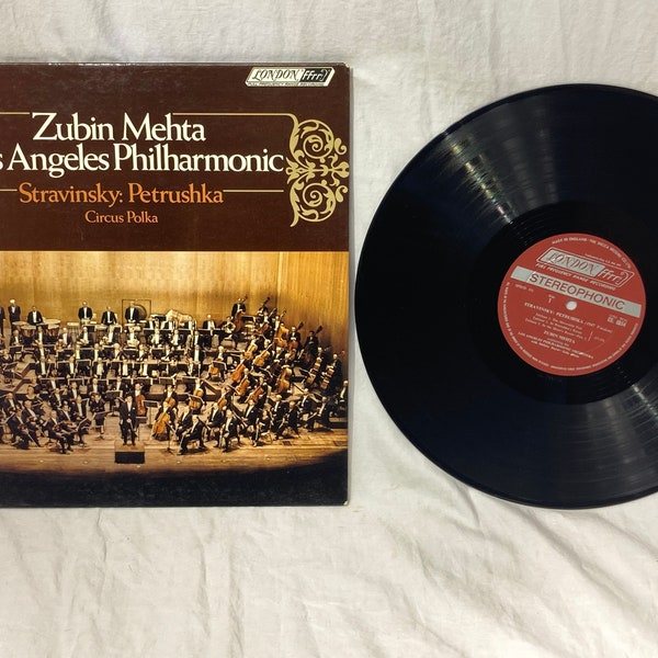 Stravinsky, Zubin Mehta  Los Angeles Philharmonic CS 6554 Stravinsky, Petrushka LONDON Label vintage vinyl classical music