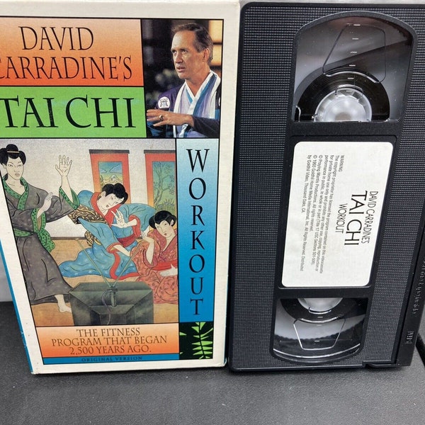 Vintage VHS Video Tape Movie David Carradine Tai Chi Martial Arts Work Out Meditation