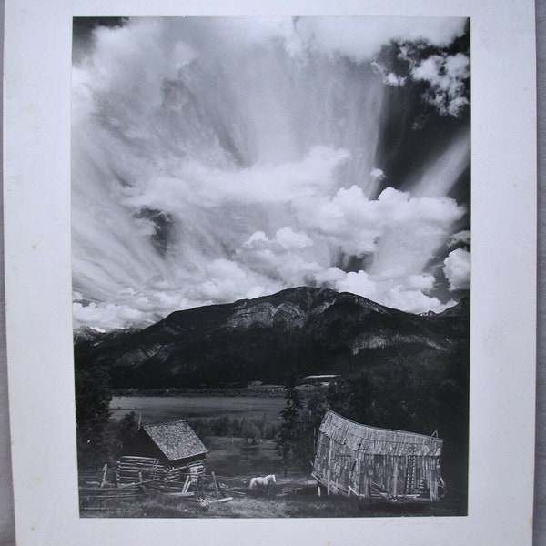 Robert Werling Signed Original Black & White Photograph "Thunderstorm - Canada" Ansel Adams