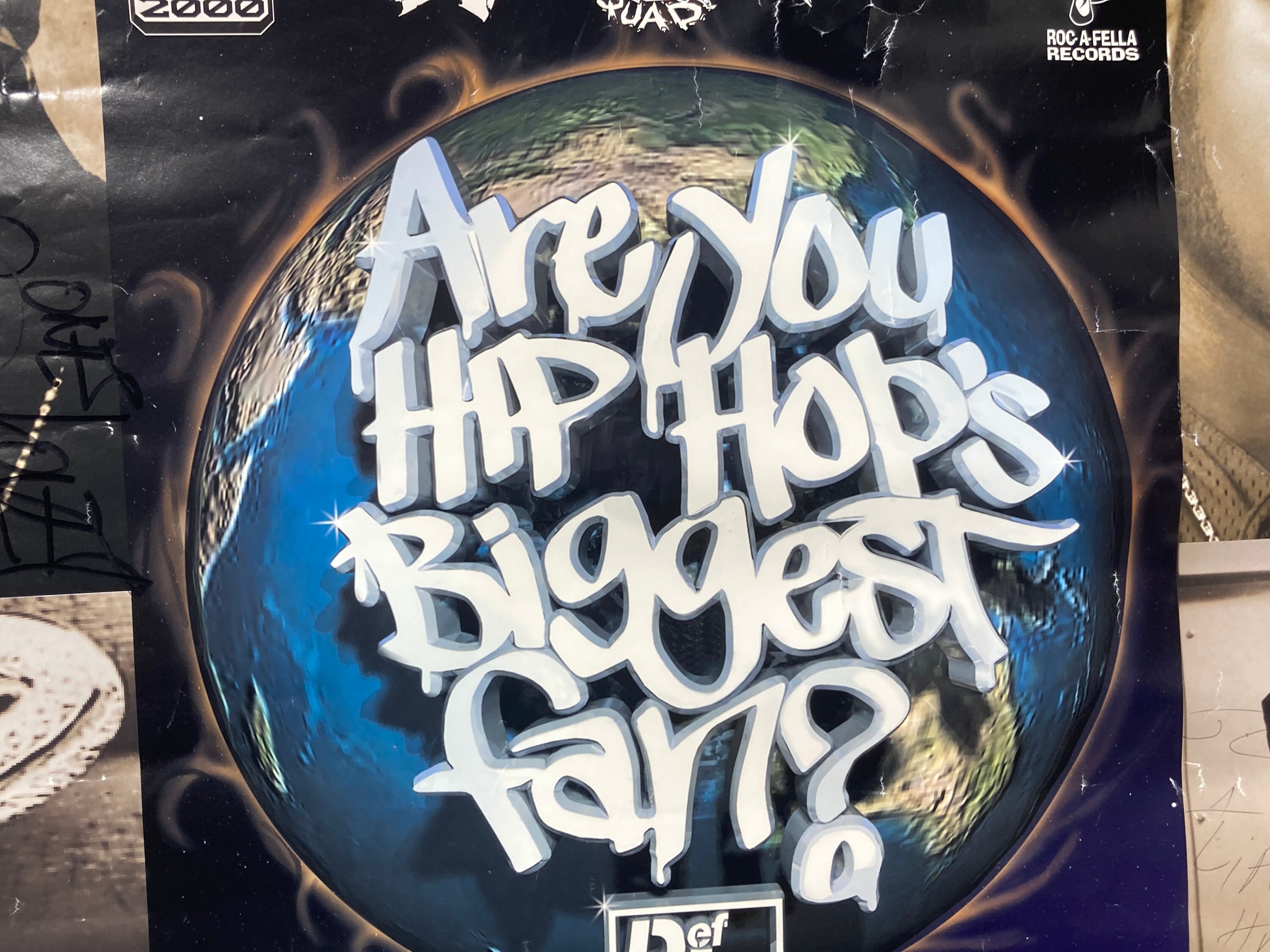 Vintage 2000 DEF JAM Records Rap Hip Hop Promo Poster SIGNED