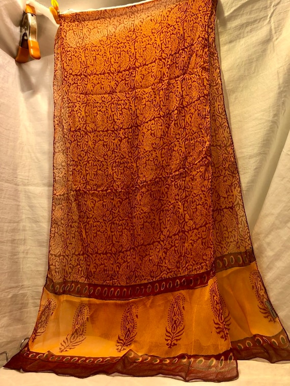 Sevya 100% viscose chiffon handmade in India sheer