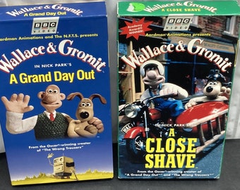 Vintage BBC  Wallace & Gromit Vhs Video Tape Lot Kids Children Family