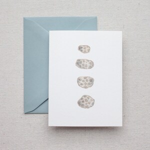 Petoskey Stone Notizkarten | Aquarell Notizkarten mit Michigan es State Stone