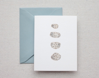 Petoskey Stone Note Cards | Watercolor folded note Cards featuring Michigan's state stone