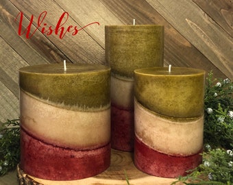 Wicks n More Warmest Wishes Hand-Crafted Scented Pillar Candle