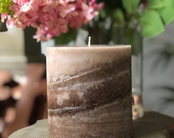 Wicks n More Espresso Hand-Crafted Scented Pillar Candle