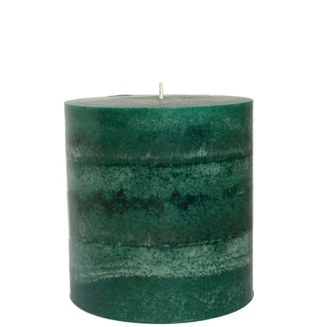 Wicks N More Evergreen Handcrafted Scented Pillar Candle Etsy