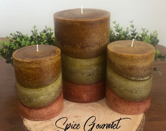 Wicks n More Spice Gourmet Scented Hand-Crafted Pillar Candle