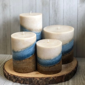 Wicks n More Rain Forest Unscented Pillar Candle