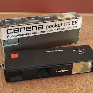 CARENA Pocket 110 EF-Vintage Camera In Original Box-Unused-Pocket Film Camera-Made in Germany