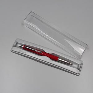 Parker Ballpoint Pen-Vintage Red Silver Ballpiont Pen