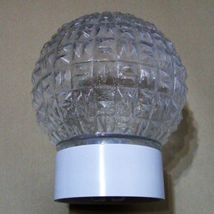 80s-Vintage ceiling or wall lamp-Vintage Glass Globe Lighting-Never used-Retro Wall Lamp-Mid Century Modern Lighting