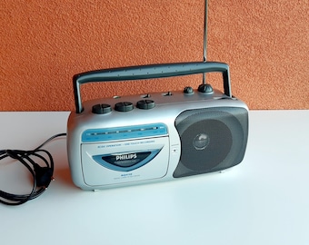 Vintage Philips AQ4150 Radio Cassette Recorder - Portable Boombox