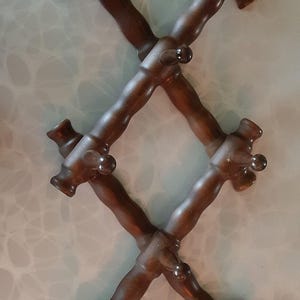 ヴィンテージ木製壁掛けフック - アンティーク木製壁掛けフック - ヴィンテージ手作り木製折りたたみ壁掛けハンガー - 木製コートラックハンガー - ホームデコレーション