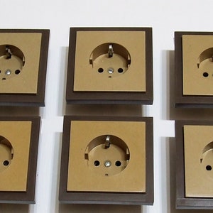 Vintage electrical wall socket-Retro quality bakelite power connectors- Electrical outlets 80s from ex. Yugoslavia-Never used-Power of 16A