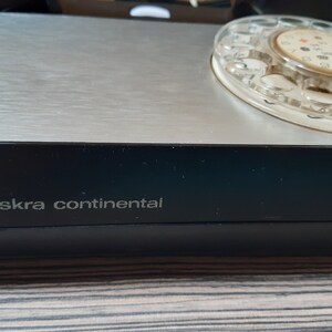 Vintage Telephone ISKRA-Continental-Desk phone-Retro home office desk decor-1970s-Antique Red rotary dial telephone image 4