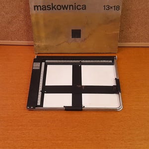 Vintage Fotografisches Instrument-Maskownica-Vintage Bilderrahmen-Limiter Fotos 13 x 18 cm-Einzigartiges Fotografisches Werkzeug 1970er Jahre-Made in Poland
