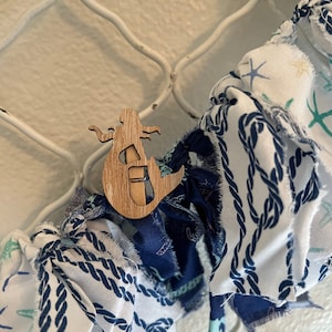 Mermaids, Nautical, Sailboats, Ocean, Beach, Tiered Tray, Beach Decor, Fabric Garland, Coastal, Centerpiece, Beach Party
