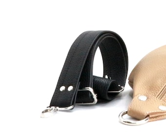Adjustable Leather Crossbody Strap: Detachable Shoulder Bag Strap
