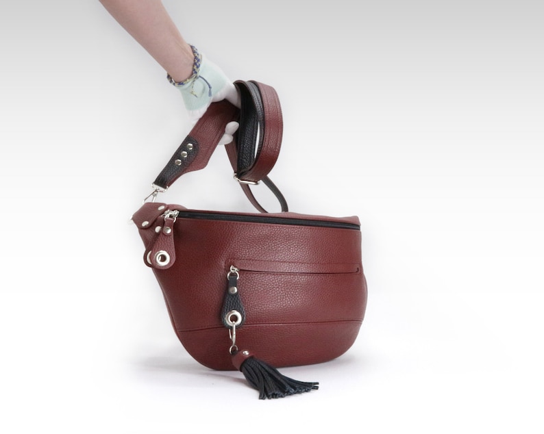 Large Leather Sling Bag Women Leather Purse Soft Leather Etsy