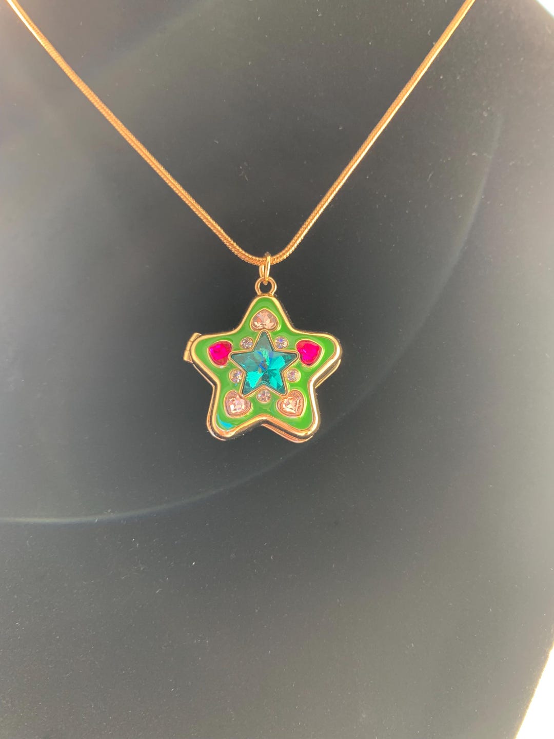 Star Flower GEM Locket Blossom - Etsy