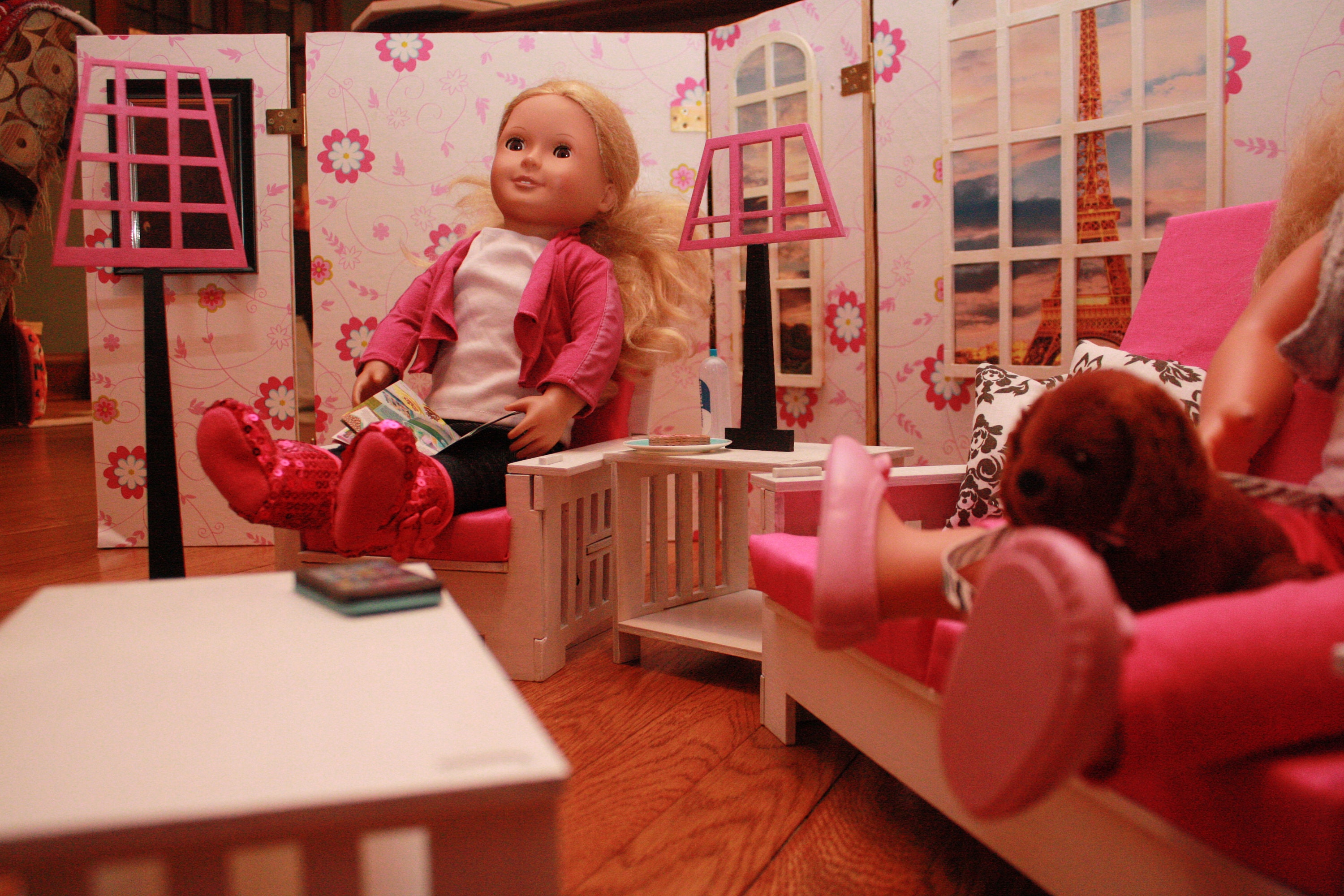 10 Piece Living Room Set for 18inch Dolls Pattern Vector for Laser