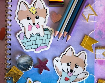 Pomeranian Stickers Bundle| Pomeranian | Stickers | dog stickers | cute stickers | pet stickers | Vinyl | Weatherproof Sticker | Zumi Pom