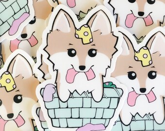 Pomeranian Sock Sticker | Pomeranian Stickers | Pomeranian | Stickers | dog stickers | cute stickers | pet stickers | Vinyl Stickers