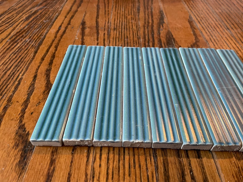 Vintage Blue Tile Liners Pencil Tiles Bathroom Tiles Etsy