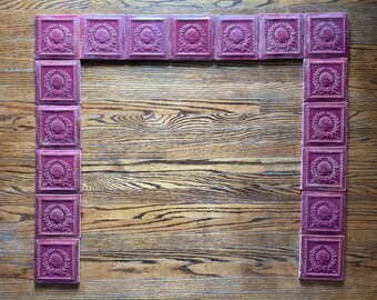 Handmade Antique Figural Fireplace Surround, Fireplace Tile, Decorative Accent Tiles, Trent Cambridge AETCo, Vintage Tile