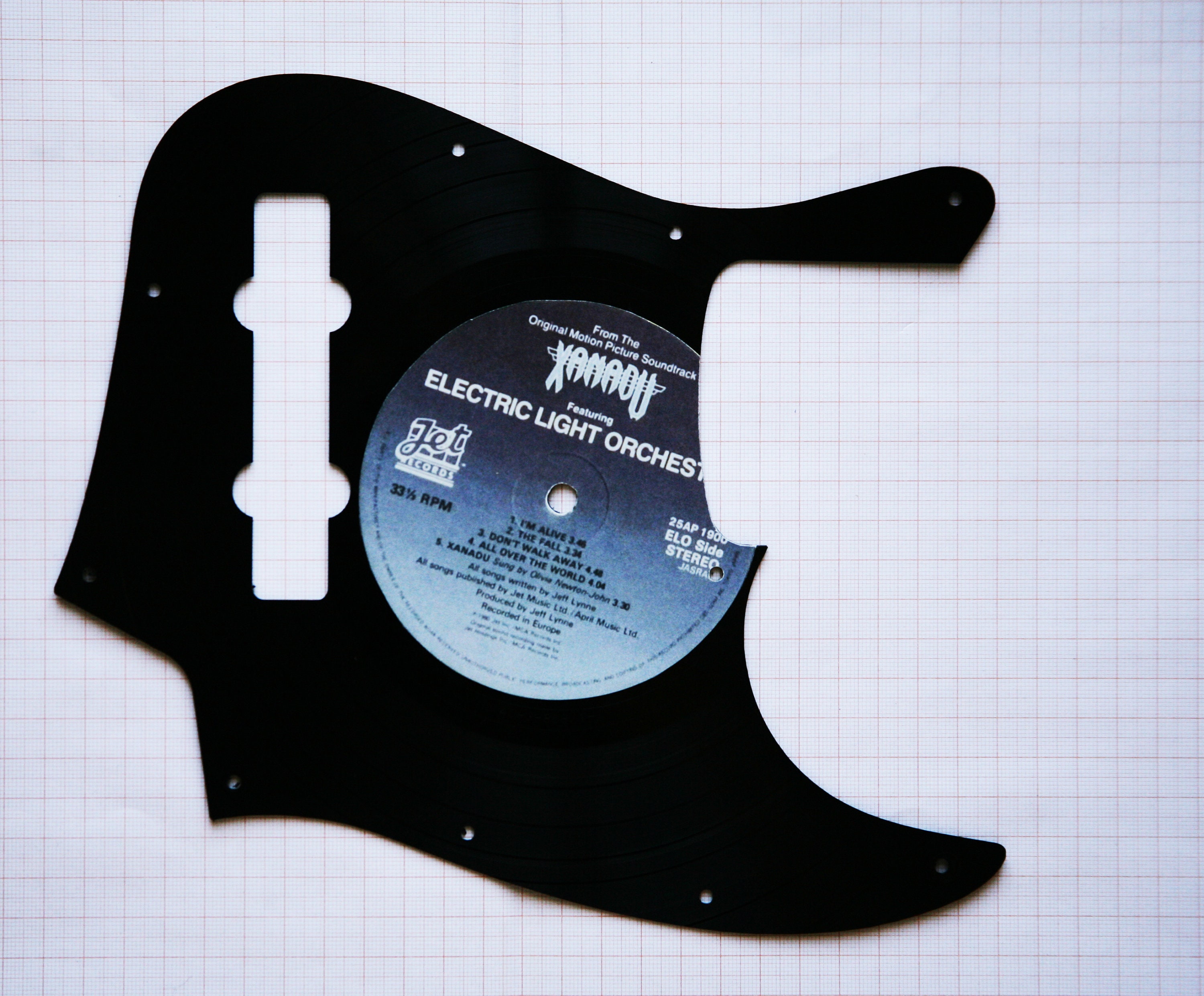 Pickguard for Fender Jazz Bass from a vinyl record Etsy