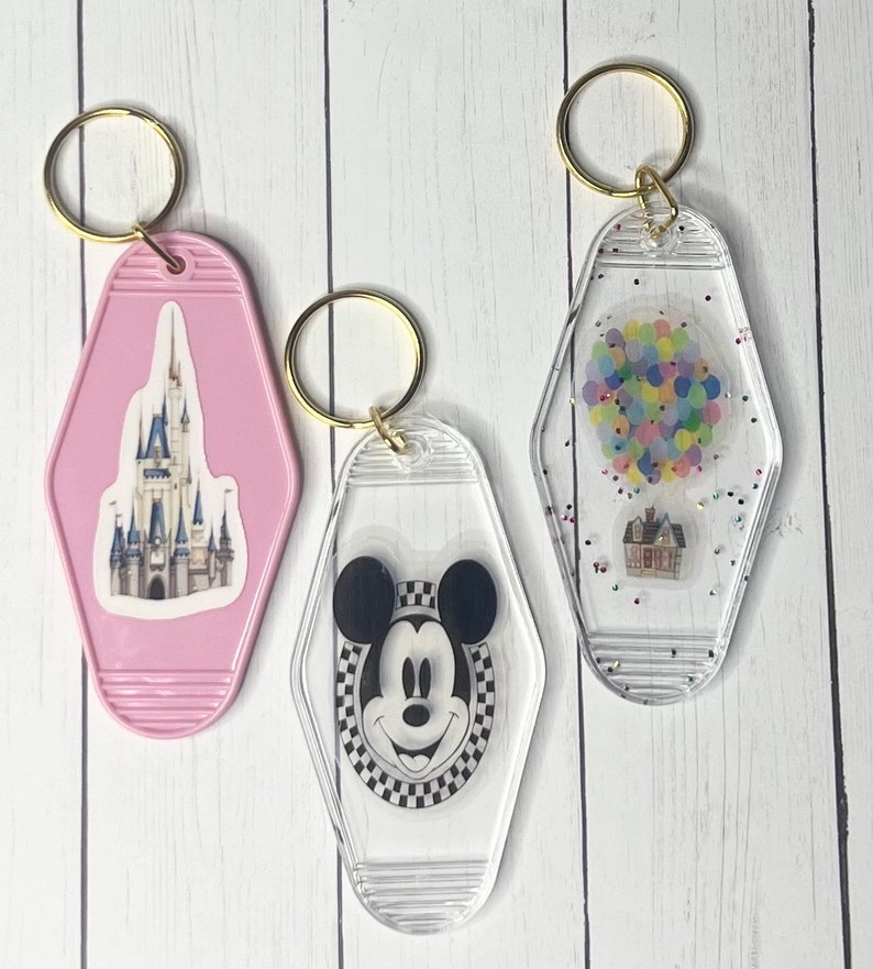 Disney Inspired Keychains Castle Keychain Disney Balloons Mickey Mouse