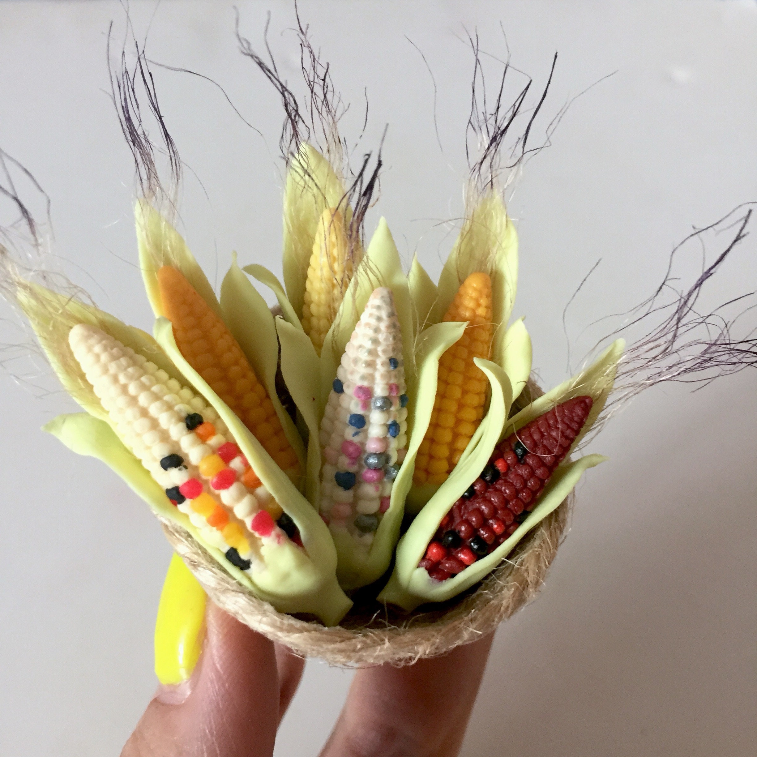 Miniature realistic corn for Dollhouse decor for doll garden Etsy