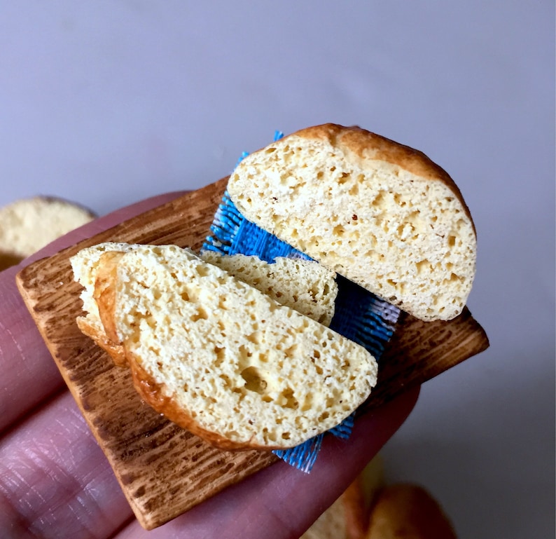 Realistic miniature bread for Dollhouse miniature food for Etsy