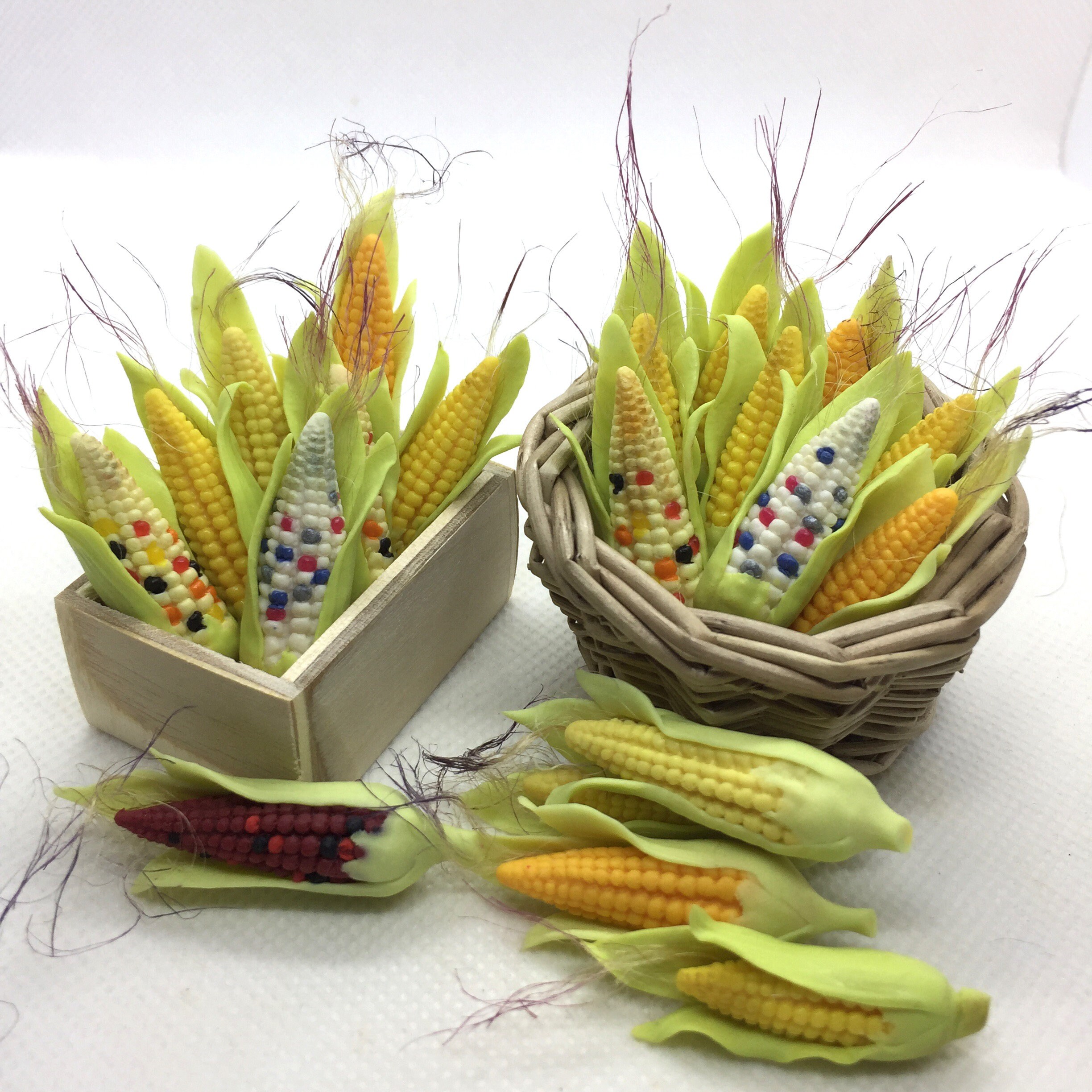 Miniature realistic corn for Dollhouse decor for doll garden Etsy