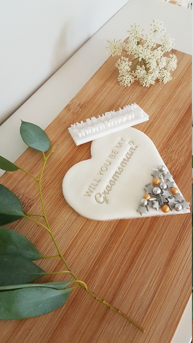 Will you be my Groomsman Stamp|Fondant|Baking|Cookie Cake Stamp|Bridal Shower|Hen Party Do|Wedding|Party gift|Proposal