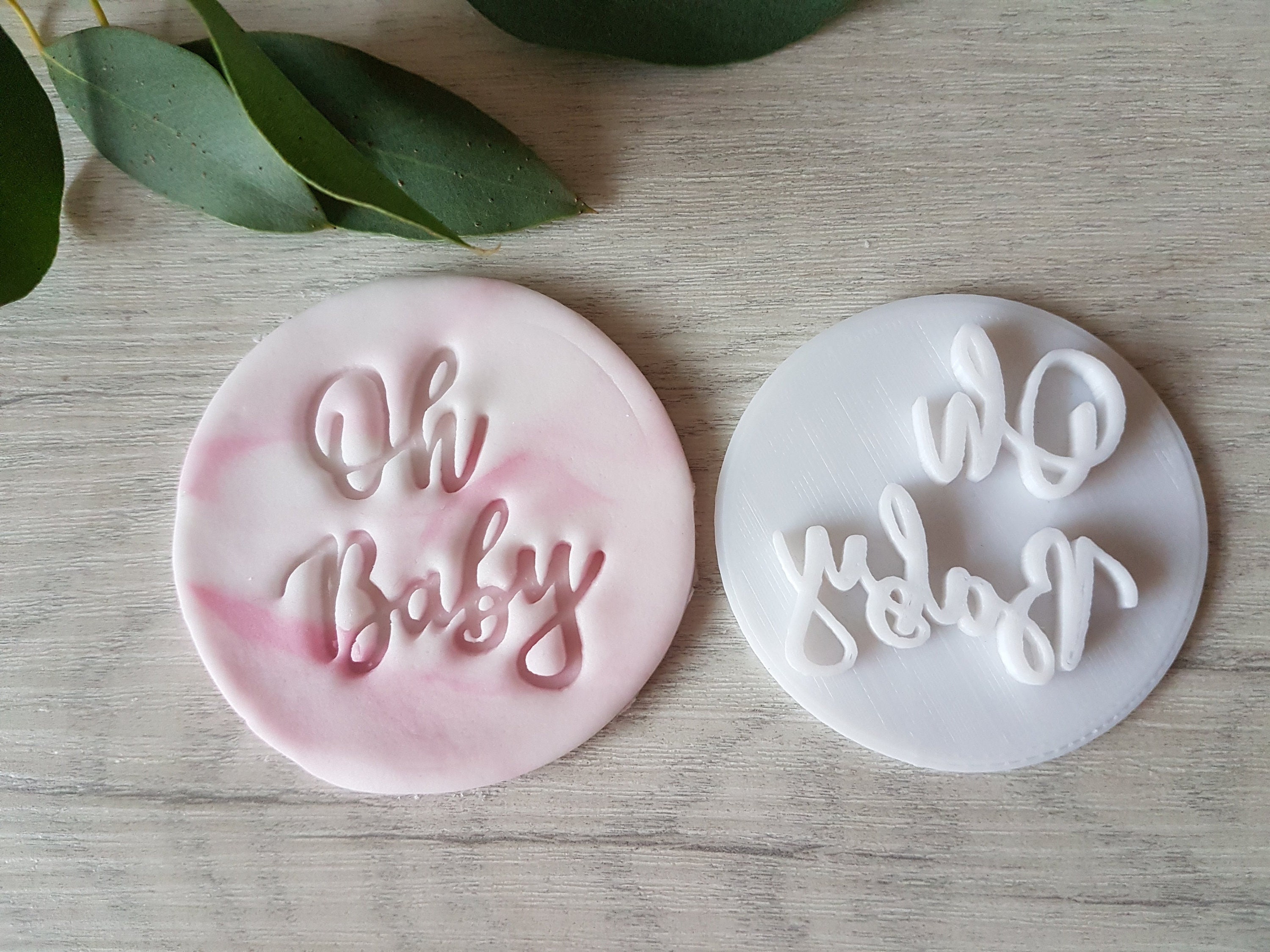 Oh Baby Embosser Stamp Cake Cookie Soap Pottery Stamp Etsy