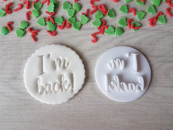 I'm Back Embosser Stamp Elf Christmas Cookies Soap