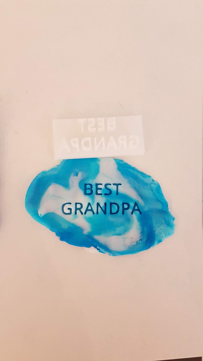 Best Grandpa Stamp|Icing|Baking|Cookie Stamp|Father/'s Day Gift|Birthday|Husband|Partner|Daddy|Dad