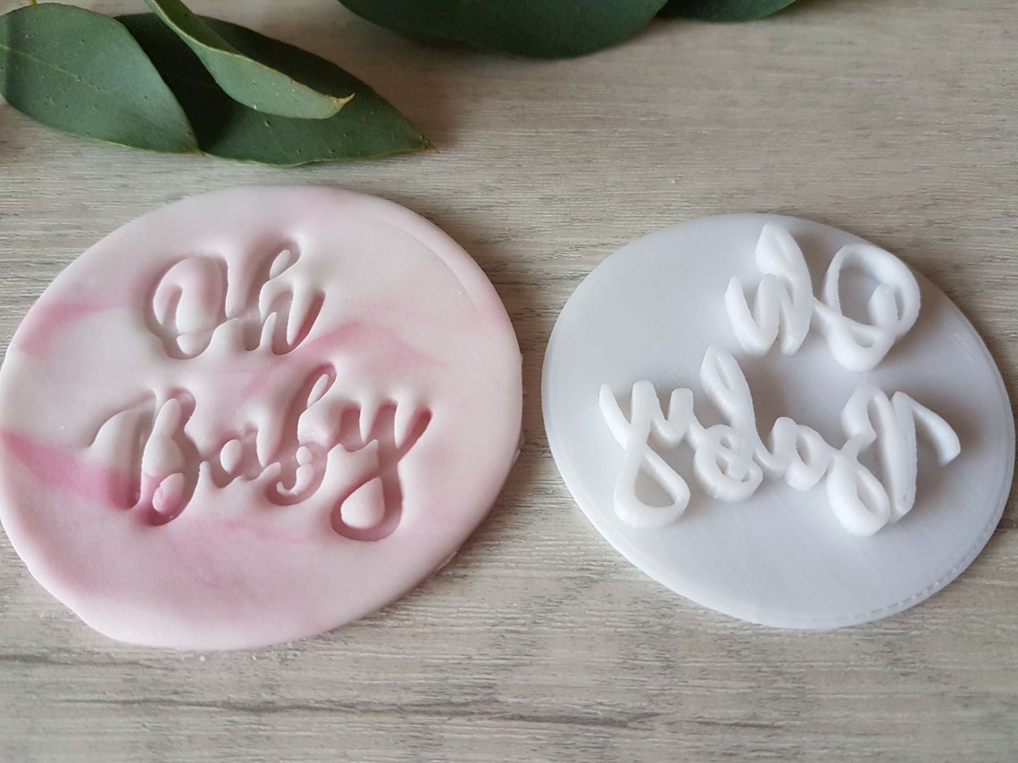 Oh Baby Embosser Stamp Cake Cookie Soap Pottery Stamp Etsy