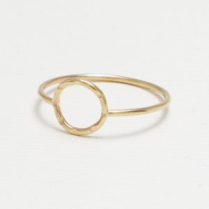 Open Circle Gold Ring, Rings for Women, Minimalist Ring, Promise Ring, Dainty Ring, Karma Ring, 14K Gold Filled, Eternal Ring Unity Ring image 4