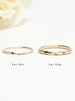 Matching Mobius Gold Ring Set For Couple, 1mm, 2mm, Promise Ring, Silver Couple Ring, Wedding Band Ring Set, Engagement Ring | Eternal Rings 
