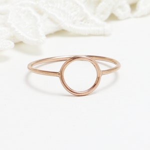 Open Circle Ring, Gold Rings for Women, Minimalist Ring, Promise Ring, Karma Ring, 14K Rose Gold Filled Ring, Eternal Ring | Unity Ring