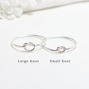 Thin Silver Knot Ring, Dainty Promise Love Rings For Women, Sister Mother Daughter Rings, Gift For Bridesmaids Mom, Thumb Ring | Unity Rings