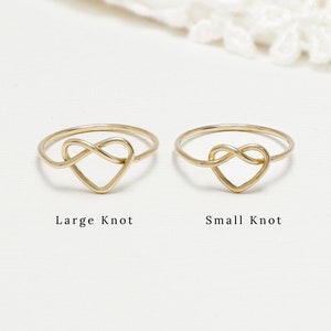 Open Heart Infinity Gold Ring, Gold Rings for Women, Sister Mother Daughter Rings, Promise Ring, 14K Gold Filled, Eternal Ring | Unity Ring